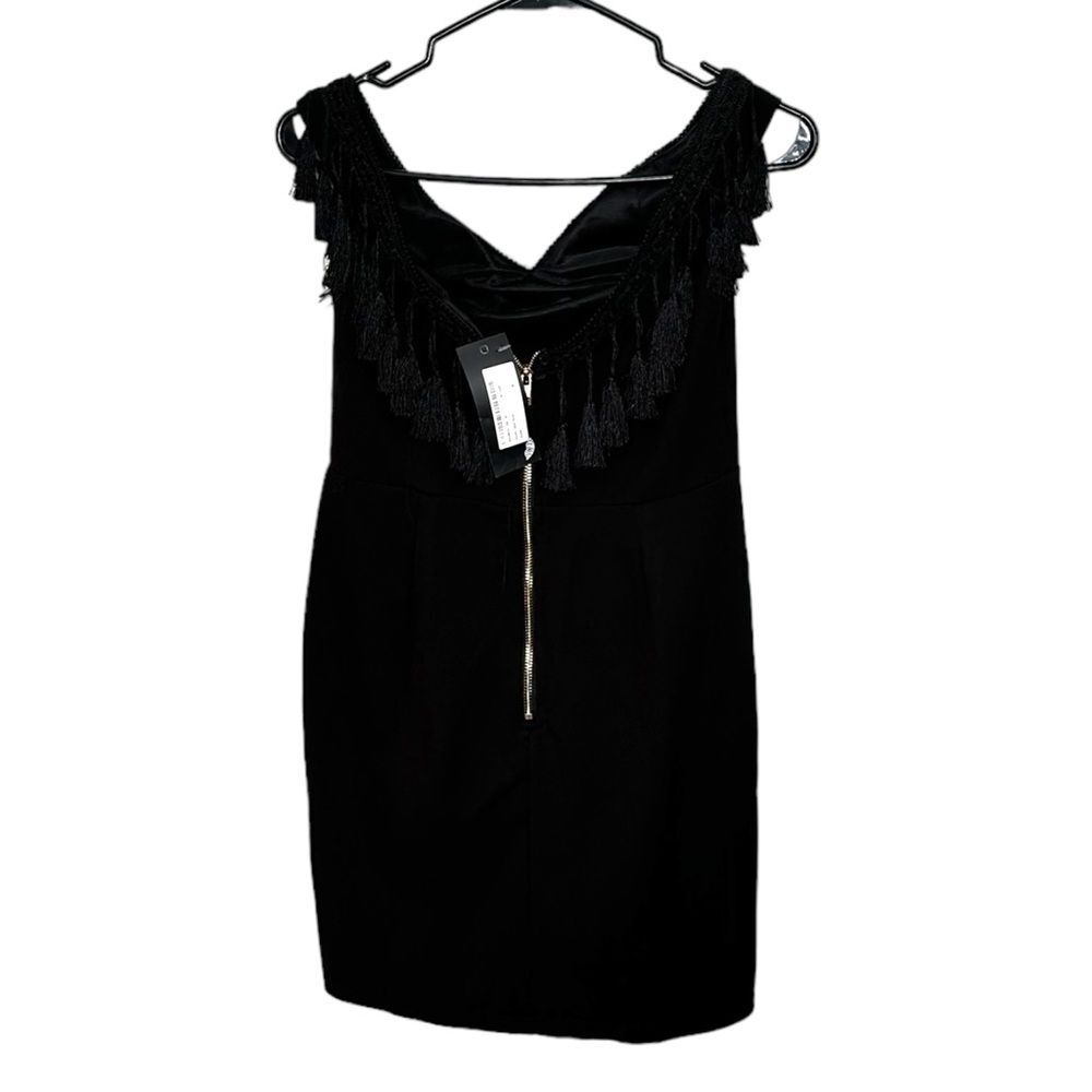 NWT Nasty Gal Black Gravity Tassel Dress Size M - Picture 8 of 13
